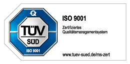 Zertifikat_ISO 9001_TÜV SÜD_Qualitätsmanagement